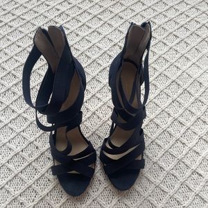 Jessica Simpson Navy Blue Strappy Heels - New Never Worn